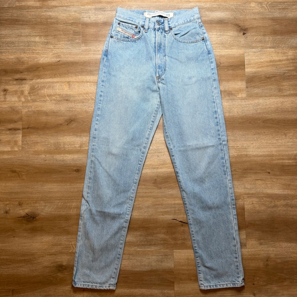 Diesel Jeans Mens 27 Light Wash Blue Miller-Z High Rise Straight Made‎ in Italy